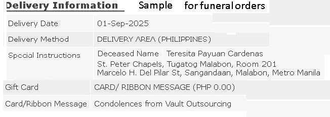 Delivery information