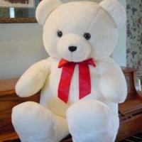 36" White Teddy Bear.