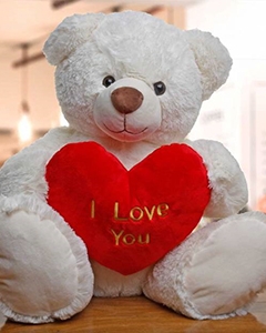 3 ft pink Teddy Bear w/love pillow