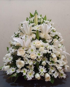 Funeral White Basket